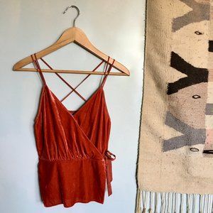 Express Rust Plunging-neck Cami